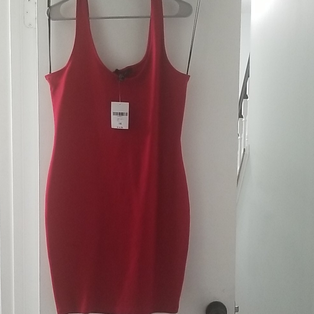 Red bodycon mini dress